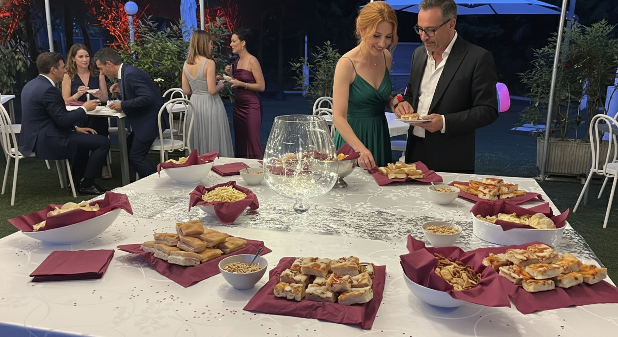 Eventi a buffet o cene aziendali, sostieni Ricreamente